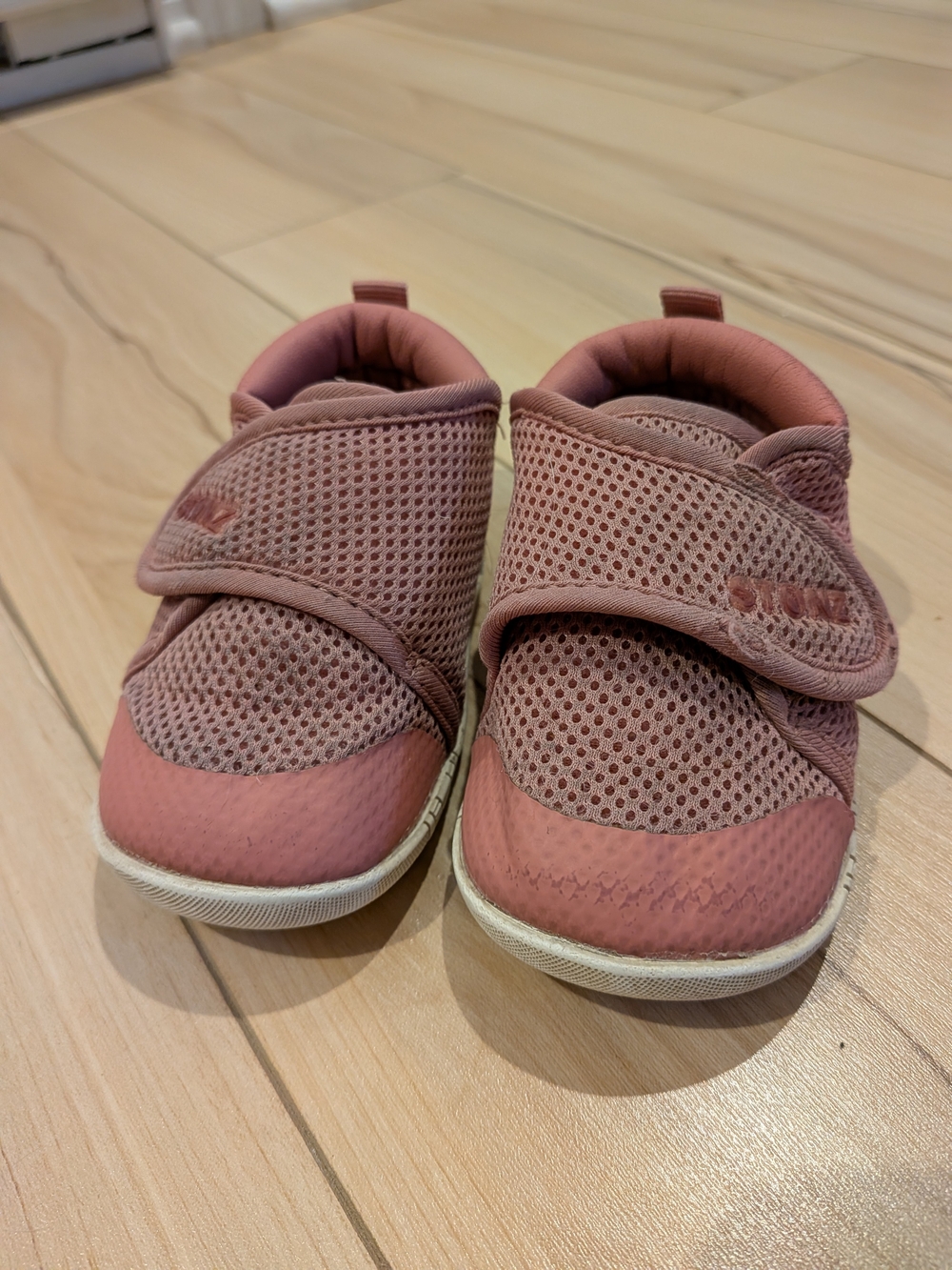 Stonz Pink Mesh Velcro Baby Walker Shoes